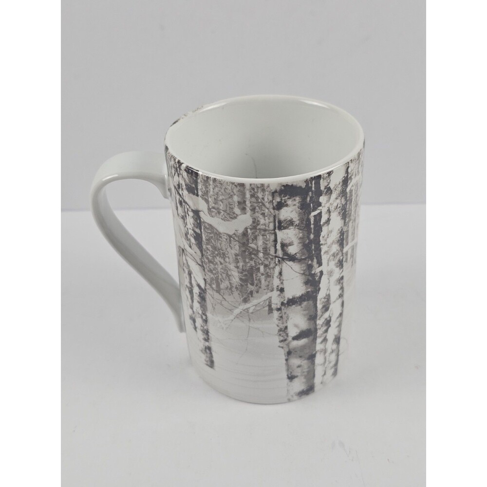 Robert Stanley Pier 1 Home Collection Winter Snowy Forest Porcelain Coffee Mug